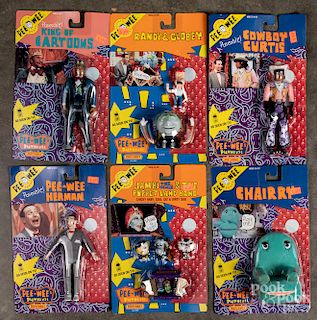 Six Pee-Wee's Playhouse action figure accessories