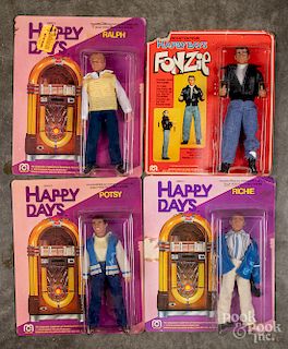 Four Mego 1976 Happy Days figures