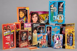 Group of TV personality dolls and action figures