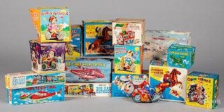 Group of Korean boxed wind-up toys