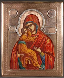 RUSSIAN ICON, VLADIMIR MOTHER OF GOD