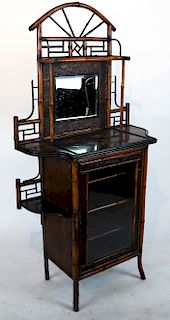 Japanese Lacquer Bamboo Etagere