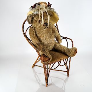 Antique 22" German Mohair Jointed Teddy Bear