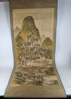 Asian Scroll Landscape