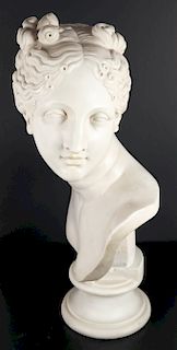 20th Century Composition Bust Of Diana
