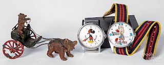 Mickey Mouse wristwatch, etc.