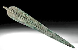 Large Luristan Bronze Spear Blade
