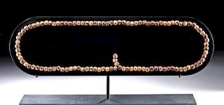 Gandharan Gilt Brass / Wood Beaded Mala - 108 Beads