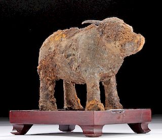 Rare Chinese Tang Dynasty Iron Water Buffalo