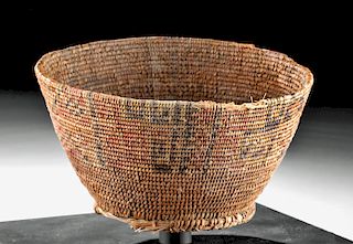Rare Tiahuanaco Woven Basketry Bowl