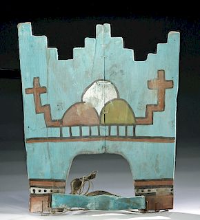19th C. Santo Domingo Pueblo Wood Tableta Headdress