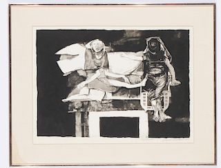 David Becker (American, b.1937) Ink Wash Drawing