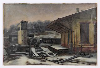Giovanni Martino (1908-1997) "Abandoned Station", 1945