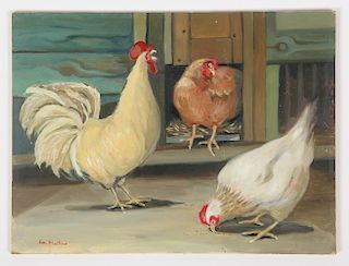Eva Marinelli Martino (b. 1929) "3 Hens"