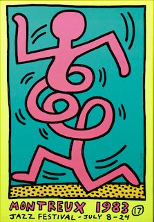Keith Haring (1958-1990) Montreux Jazz Festival Poster, 1983