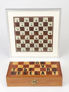 Arman (American/French, 1928-2005) Chessboard and Box