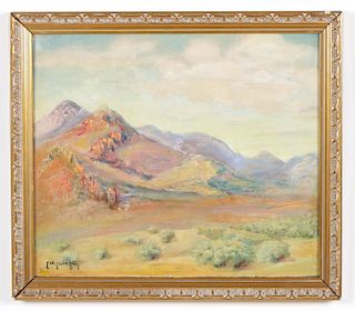 Attr. to Carl Oscar Borg (American, 1879-1947) Western Mountains