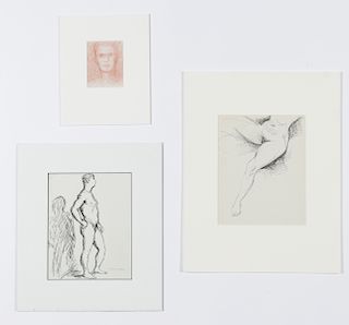 Julius Bloch (American, 1888-1966) 3 Drawings