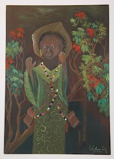 LaFortune Felix (Haitian, 1933-2016) "Cousin Femme", 1990