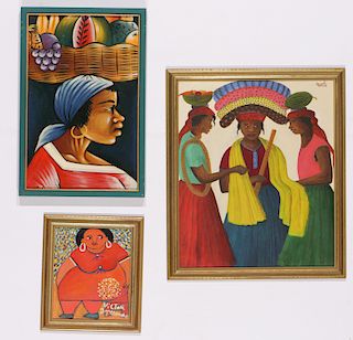Three Haitian (20th c.) Paintings
