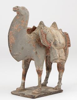Chinese Tang Dynasty Pottery Figure of a Camel
