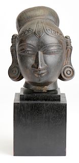 Antique Bronze Bust of a Woman, India