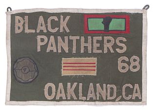 Rare Vintage Black Panthers Textile Banner