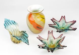 4 Vintage Murano Glass Items