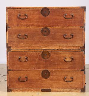 Double Stacking Japanese Tansu, Early 20th C.