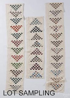 Group of early linens, to include three flying go
