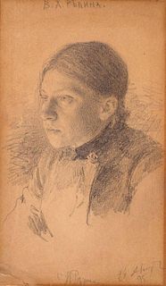 ILYA REPIN PORTRAIT, DATED 1895