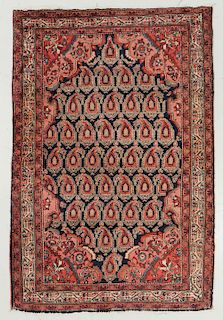 Antique Mahal Rug, Persia: 4'6'' x 6'9''