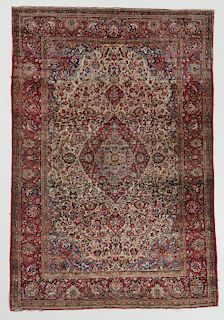 Antique Silk Kashan Rug, Persia: 4'4'' x 6'5''