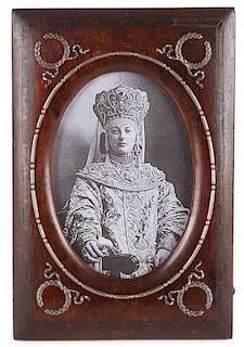 RUSSIAN SILVER MOUNTED PICTURE FRAME, 1895