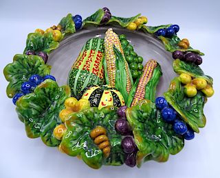 MAJOLICA BOWL WITH FRUIT