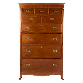 Southern Federal Walnut Tall Chest