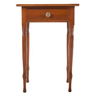 Late Federal Cherrywood One Drawer Stand