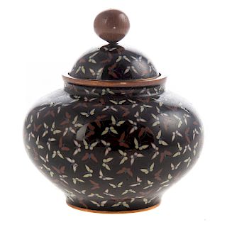 Japanese Cloisonne Enamel Covered Jar