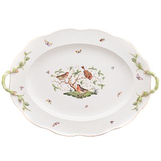 Large Herend Porcelain Rothschild Bird Platter