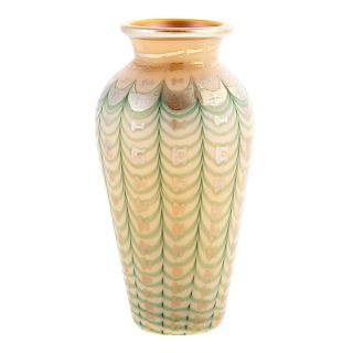 Kew-Blas Iridescent Art Glass Miniature Vase