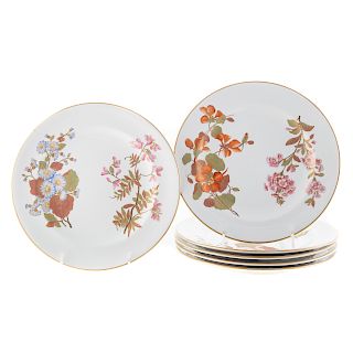 Six Royal Worcester Aesthetic Cabinet Plates