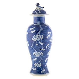 Chinese Export Blue/White Garniture Jar