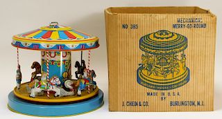 J Chein and Co. Tin Playland Merry Go Round