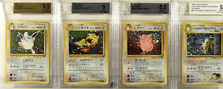 4PC Japanese Pokemon Jungle Holo BGS Card Group