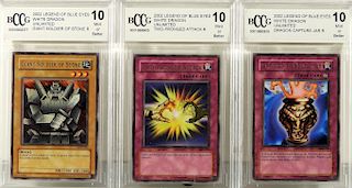 3PC YuGiOh LOB Blind Box BGS Gem 10 Trading Cards