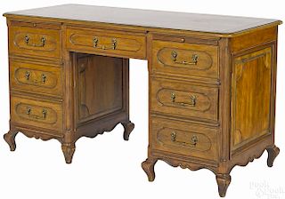French fruitwood desk, 20th c., 31'' h., 55 3/4'' w