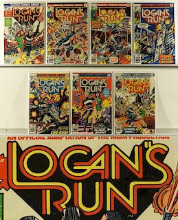 7PC Marvel Comics Logan's Run #1-#7 Complete Run