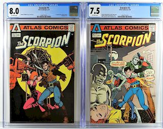 Atlas-Seaboard Comics Scorpion #1 #2 CGC 8.0 7.5