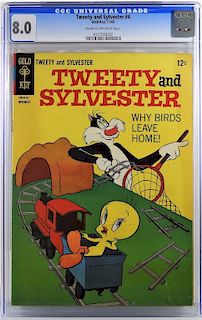 Gold Key Tweety and Sylvester #4 CGC 8.0