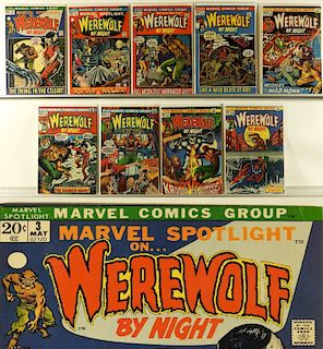9 Marvel Comics Werewolf by Night #1-#9 & MS Group